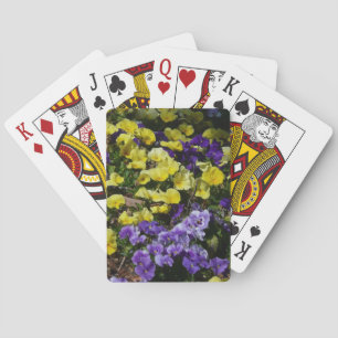 Baraja De Cartas La ladera de los Pansies morado y amarillo