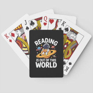 Baraja De Cartas La lectura es divertida libros de espacio fuera de