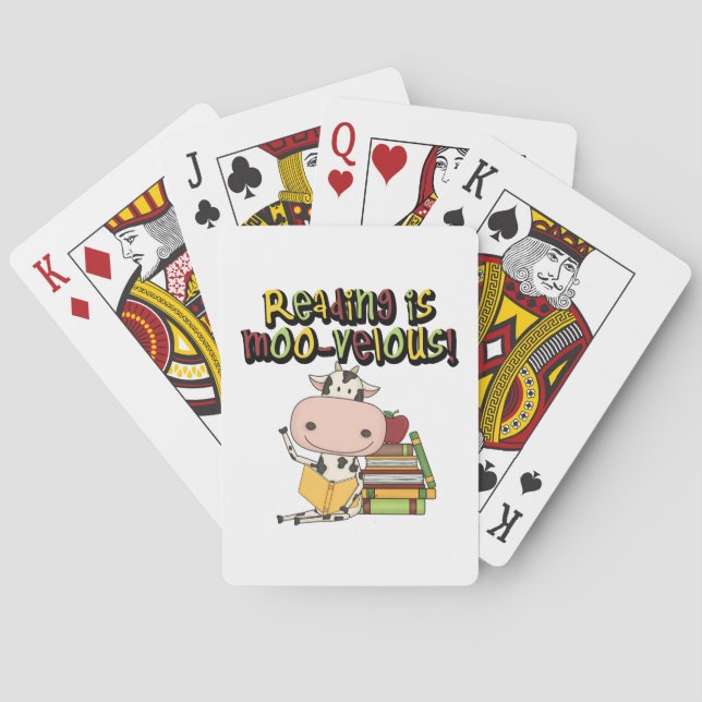 Baraja De Cartas La lectura es MOO-velous (Reverso)