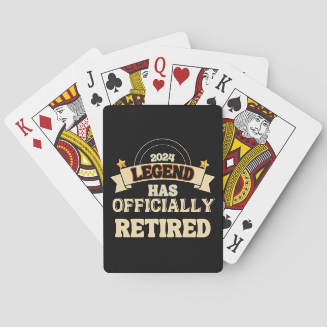 Baraja De Cartas La leyenda se ha retirado oficialmente (Reverso)