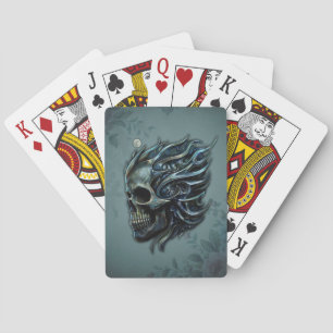 Baraja De Cartas La llama de la vida: un diseño de cráneo.