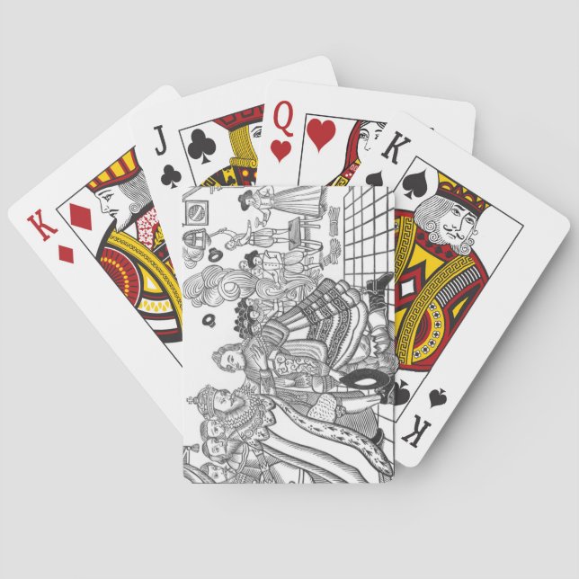 Baraja De Cartas La llegada de Su Majestad Carlos (1600-49) Príncip (Reverso)