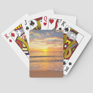 Baraja De Cartas La mañana Sun en la playa
