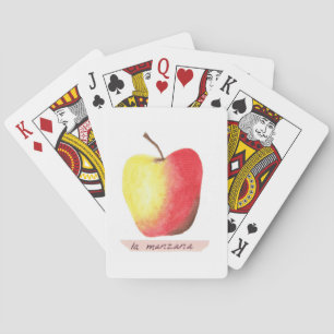 Baraja De Cartas La manzana / El aprendizaje español de manzanas