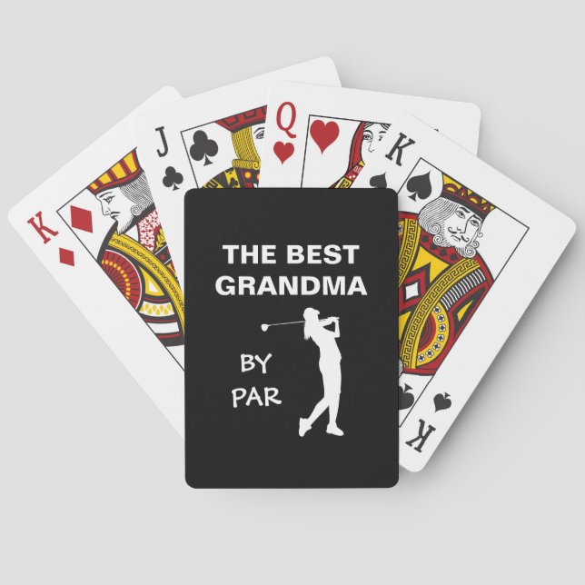Baraja De Cartas La Mejor Abuela De Par Golf Nana Gram Golfer Pun (Reverso)