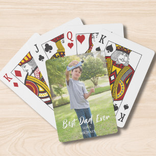 Baraja De Cartas La mejor foto de papá personalizada