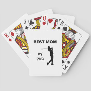 Baraja De Cartas La mejor mamá del día de la madre del golfer Pun