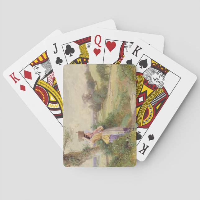 Baraja De Cartas La Milkmaid, 1860 (Reverso)