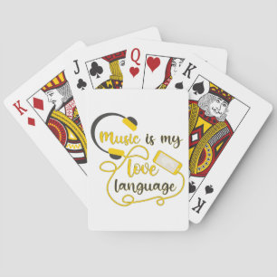 Baraja De Cartas La música es mi lenguaje amoroso frase romántica