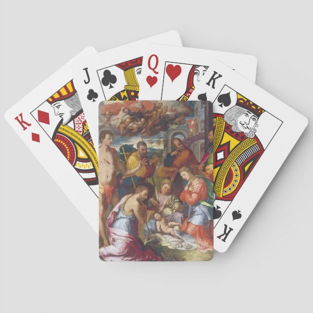 Baraja De Cartas La Natividad, 1534 (petróleo en el panel) (Reverso)