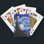 Baraja De Cartas La noche estrellada de Vincent Van Gogh<br><div class="desc">Vincent Van Gogh La Noche Starry. Esta es una antigua obra maestra del pintor holandés Vincent Van Gogh. Esta bonita pintura paisajística tiene un hermoso,  vibrante color saturado. Vincent Van Gogh fue un pintor post impresionista holandés. Esta imagen es de dominio público</div>