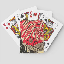 Baraja De Cartas La noche estrellada en el estilo de ilusión óptica