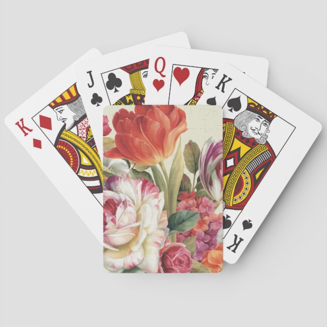Baraja De Cartas La opinión del jardín lanzó las flores (Reverso)