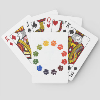 Baraja De Cartas La pata imprime el círculo