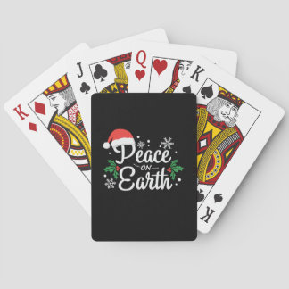 Baraja De Cartas La paz de los regalos de Navidad en la Tierra