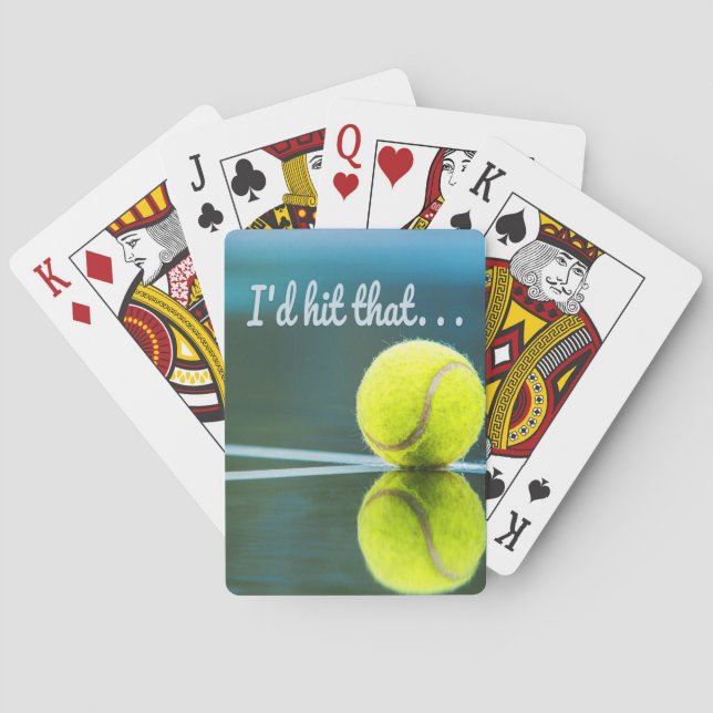 Baraja De Cartas La pelota de tenis le daría un regalo divertido (Reverso)
