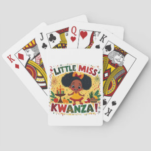 Baraja De Cartas La pequeña Miss Kwanza Afro-American Kwanaz