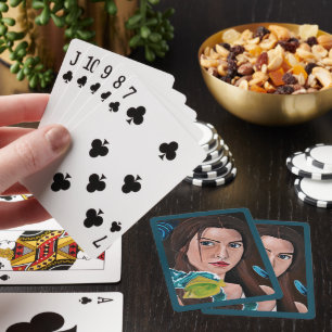 Baraja De Cartas La pintura de un amante cruzada por la estrella de