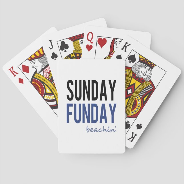 Baraja De Cartas La playa del domingo de Funday (Reverso)