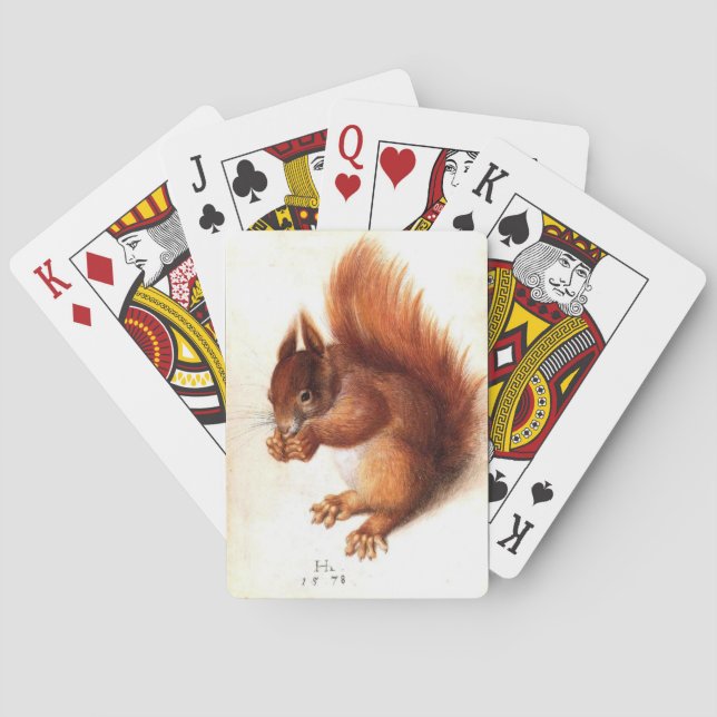 Baraja De Cartas LA PLAZA CON NUTS de Albrect Durer (Reverso)