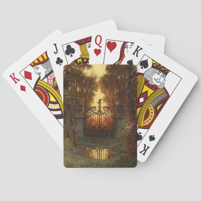 Baraja De Cartas La Puerta del Castillo (por Ferdinand Knab) (Reverso)