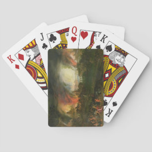Baraja De Cartas La quema de Troya (petróleo sobre cobre)