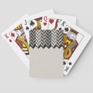 Baraja De Cartas La raspa de arenque confinada gris raya el modelo