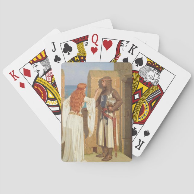 Baraja De Cartas La sombra del caballero (de Edmund Blair Leighton) (Reverso)