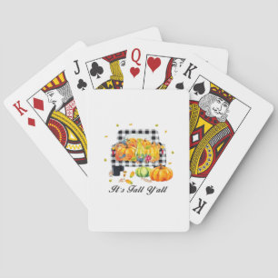 Baraja De Cartas La toalla de calabaza de otoño