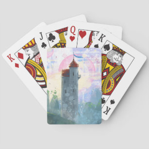 Baraja De Cartas La torre de Rapunzel al amanecer