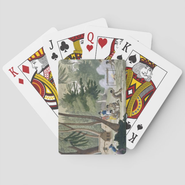 Baraja De Cartas La tribu de Papu en la isla de Rawak, platea 20 (Reverso)