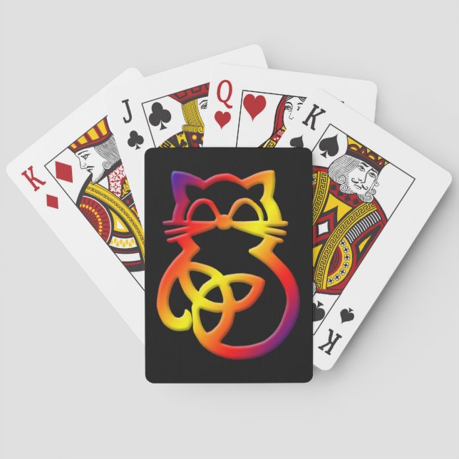 Baraja De Cartas La Trinidad del Arcoiris no sostiene tarjetas celt (Reverso)