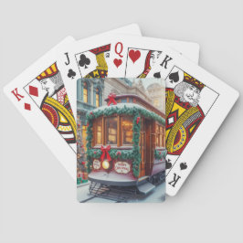 Baraja De Cartas La vagina navideña vintage en la nieve