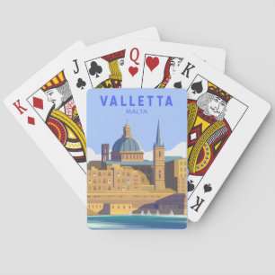 Baraja De Cartas La Valeta Malta Viaje Arte Vintage