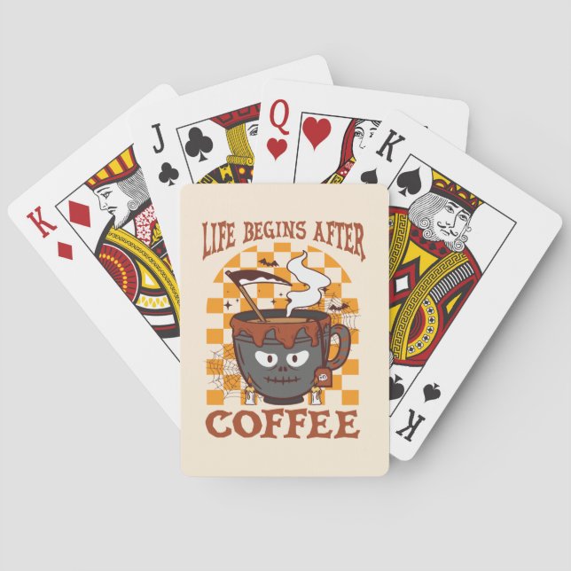 Baraja De Cartas La vida comienza después del café (Reverso)