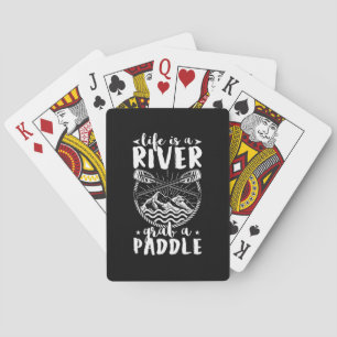 Baraja De Cartas La Vida Del Conductor De Kayak Es Un Río