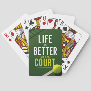 Baraja De Cartas La vida del tenis es mejor en la cancha de pelota