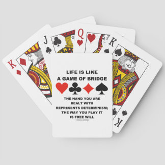 Baraja De Cartas La Vida Es Como Un Juego De Puente Determinismo Li