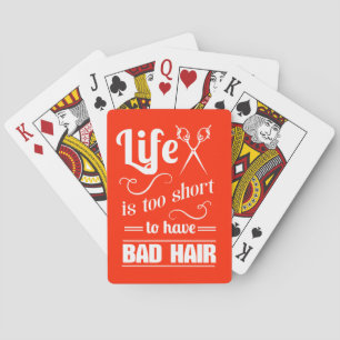 Baraja De Cartas La vida es demasiado corta tener mún pelo