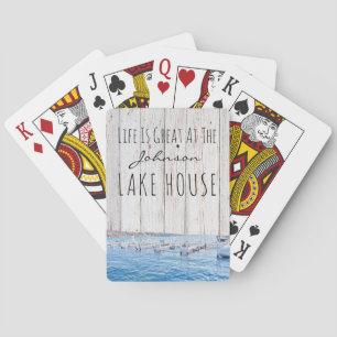 Baraja De Cartas La vida es grandiosa en el Lakehouse Personalized