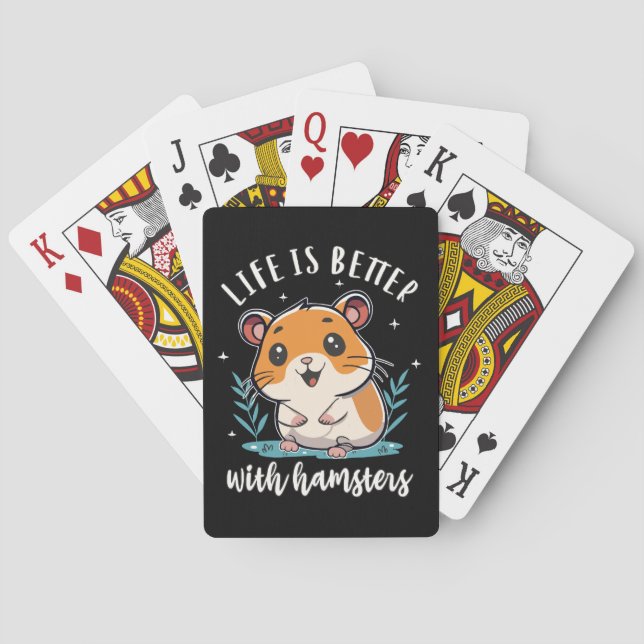 Baraja De Cartas La Vida Es Mejor Con Hamsters (Reverso)