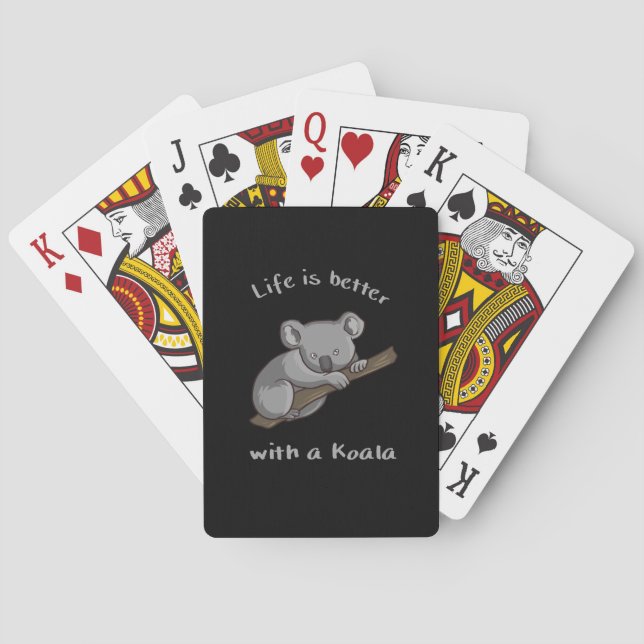 Baraja De Cartas La Vida Es Mejor Con Koala (Reverso)