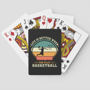 Baraja De Cartas la vida es mejor cuando juegas baloncesto