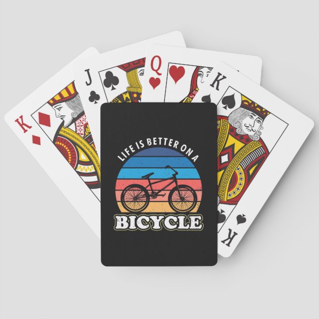 Baraja De Cartas La Vida Es Mejor En Bicicleta (Reverso)