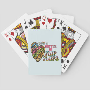 Baraja De Cartas La vida es mejor en Flip Flops- Summer Vibes