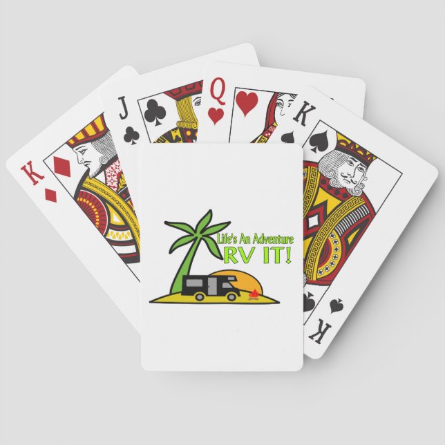 Baraja De Cartas La vida es una aventura, así que RV It (Reverso)