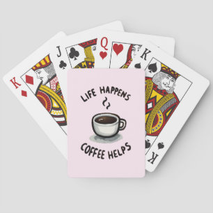 Baraja De Cartas La vida pasa, el café ayuda - para los amantes del