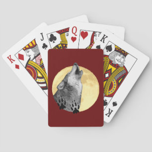 Baraja De Cartas La vida salvaje jugando a las cartas, el lobo grit