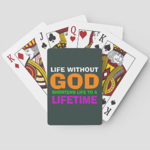 Baraja De Cartas La vida sin Dios acorta la vida a la vida