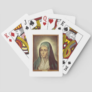 Baraja De Cartas La Virgen que está de luto (aceite en lona)